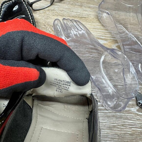 Anne Klein Mean To Be Black Patent Leather Loafers Women's Size 8.5 - Picture 5 of 7